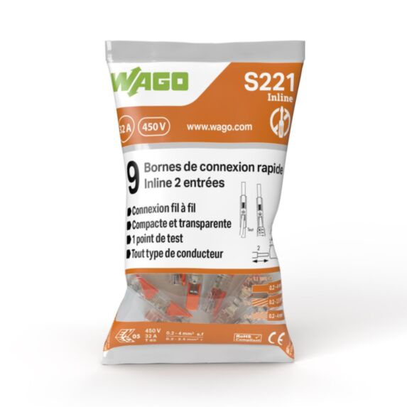 Sachet bornes de connexion rapide Inline x9 - WAGO