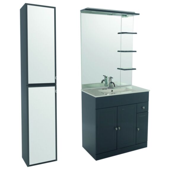 Meuble salle de bain Colonne salle de bain de salle de bain MATRO gris - ONDEE