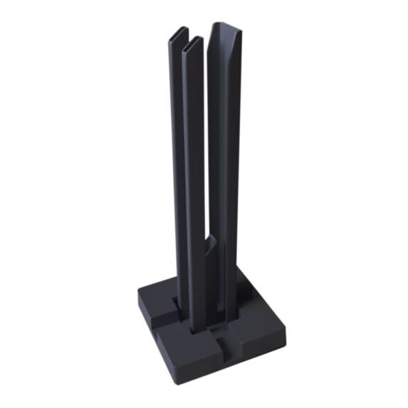 Base de poteau métal Neva anthracite 15x15xh.40cm - KLIKSTROM