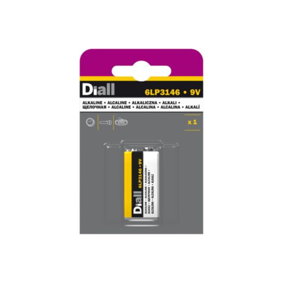 Pile alcaline PP3 (6LR51) x1 - DIALL