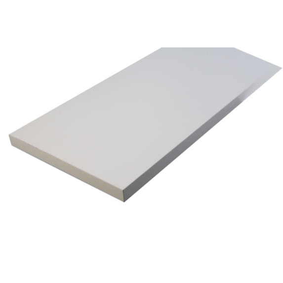 Tablette mélaminée blanche 120x20x1,8cm