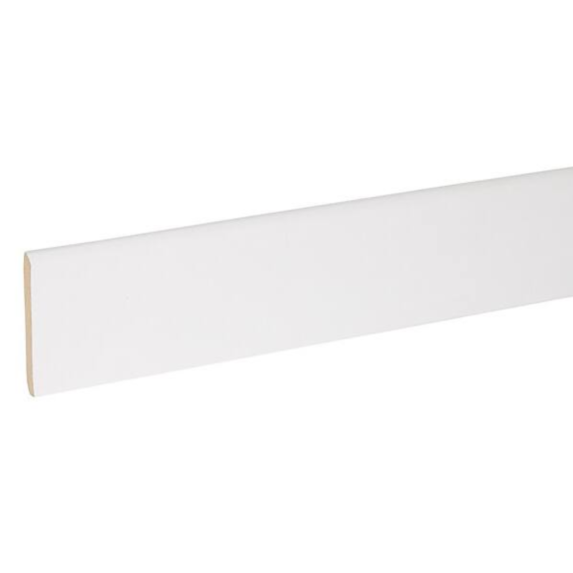 Plinthe MDF à fixer 220x10x1cm blanc