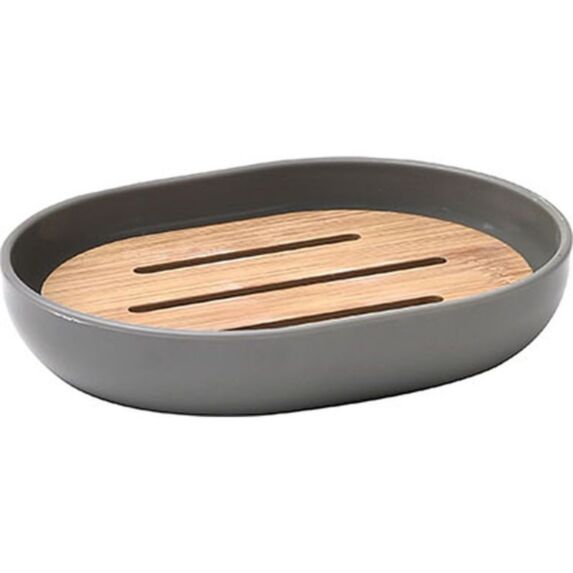 Porte savon en bambou gris - TENDANCE