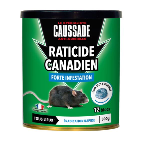 Bloc pâte raticide flocoumafen 300gr - CAUSSADE