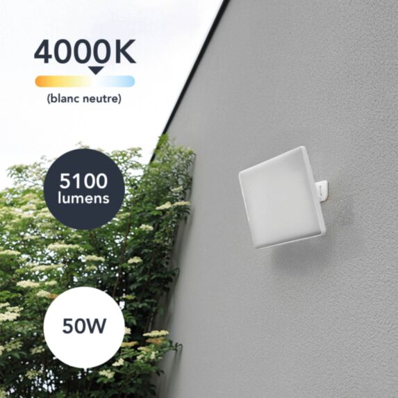 Projecteur LED 50W blanc IP65 5100lm 100% réparable - TIBELEC