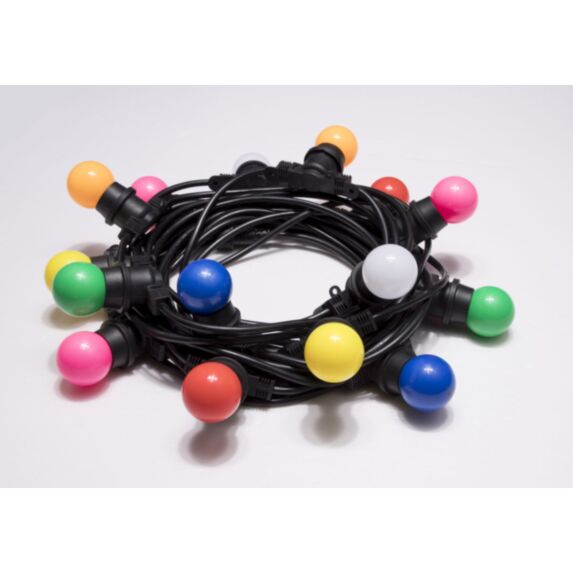Guirlane guinguette 10x B22 couleur 10m IP65 - XXCELL