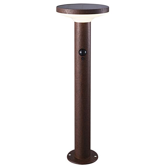 Borne spheria solaire rouille 3000K 600lmdétecteur - XXCELL