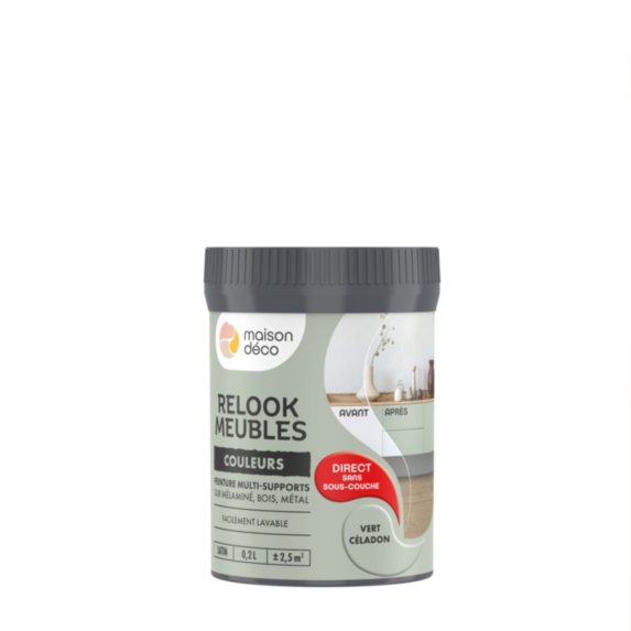 Peinture Relook Meubles Vert celadon 0,2L - MAISON DECO
