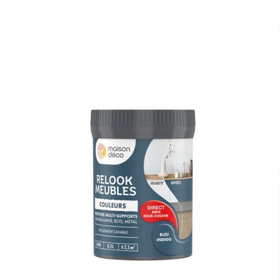 Peinture Relook Meubles Bleu indigo 0,3L - MAISON DECO