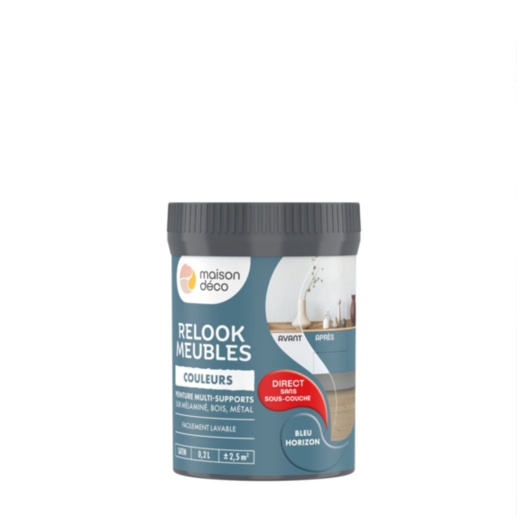 Peinture Relook Meubles Bleu horizon 0,2L - MAISON DECO