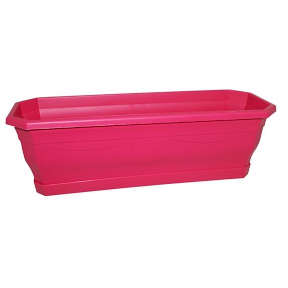 Jardinière MILLESIA 50 cm + plateau clipsé FRAMBOISE