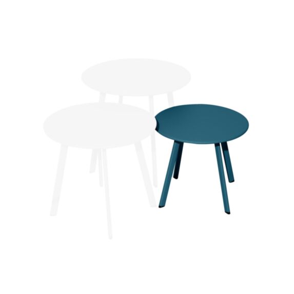 Table basse Massai acier bleu Ø40 - PROLOISIRS