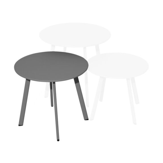 Table basse Massai acier graphite Ø45 - PROLOISIRS