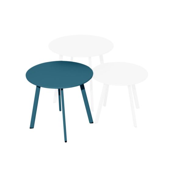 Massai table basse ø45 acier - bleu