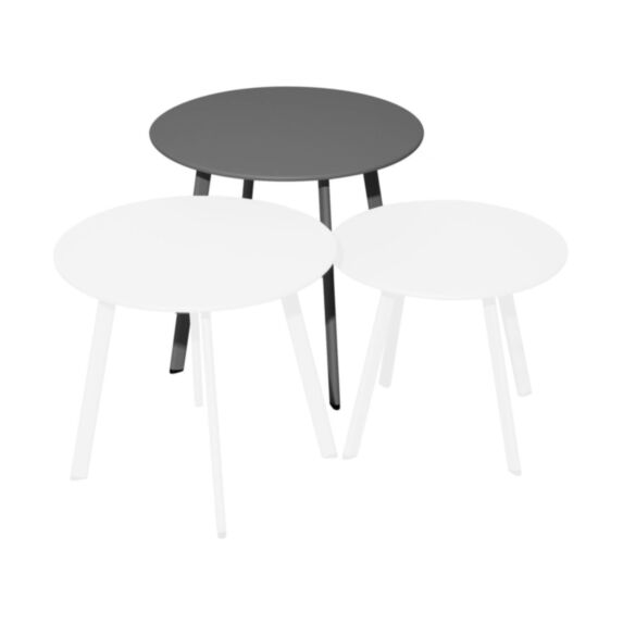 Massai table basse ø50 acier - graphite