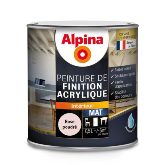 ACRYLIQUE MAT ROSE POUDRE 0.5L