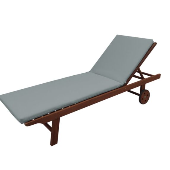 Coussin bain de soleil déhoussable 190x60x6cm aqua taupe chiné - TENDANCES ET CREATIONS