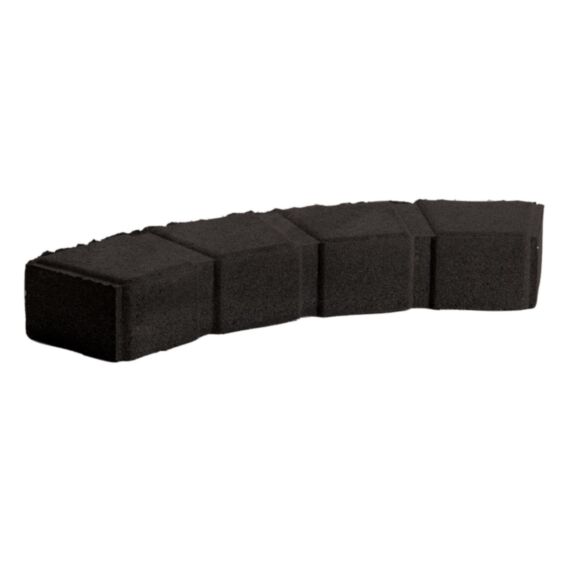 Bordure de jardin courbe Pavé Seine 50x11x7,5 cm noir