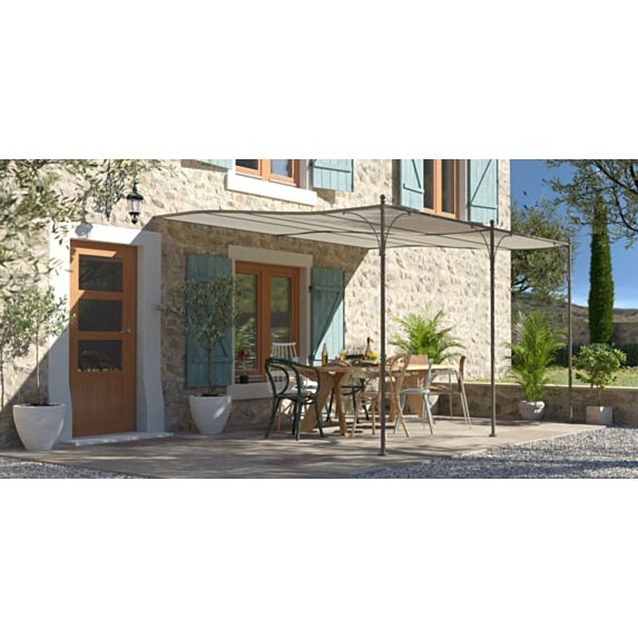 Structure de Pergola adossée Provence aluminium 3mx4m - COULEURS DU MONDE