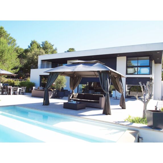 Tonnelle autoportante Chelsea acier 3x4m - COULEURS DU MONDE