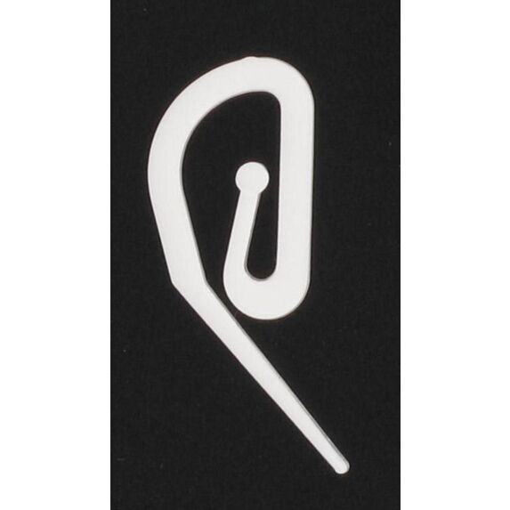 Agrafe plastique escargot x 25 - blanc
