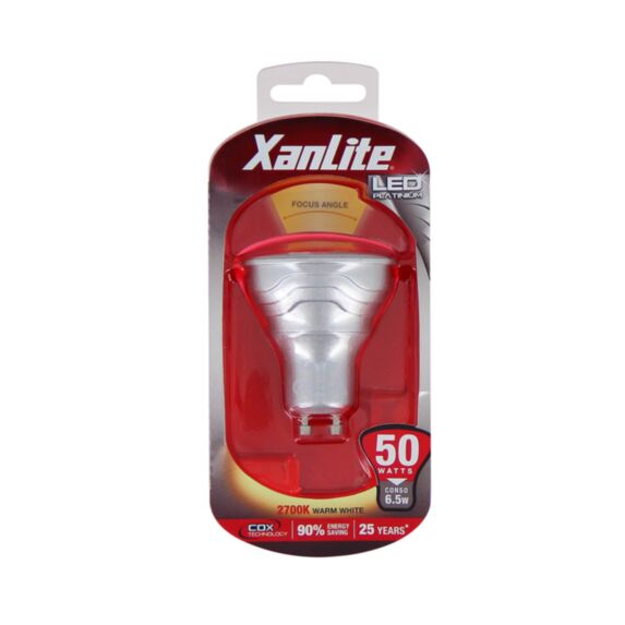 Ampoule SMD LED culot GU10 345 Lumens équivalence 50W 2700K Blanc chaud - XANLITE