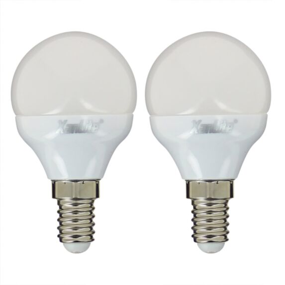 2 ampoules led SMD E14 470lm 4,9W blanc chaud - XANLITE