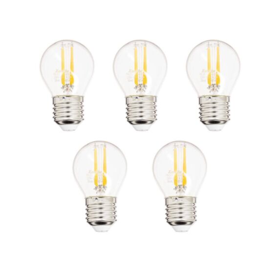 5 Ampoules Vintage P45 guirlande extérieure E27 35W Blanc chaud - XANLITE