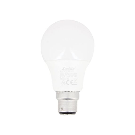 2 ampoules led SMD A60 opaque B22 806lm 60W 2700K blanc chaud