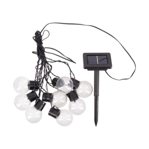 Guirlande solaire ginguette 2M 8 ampoules IP44 2700K Blanc chaud - XANLITE