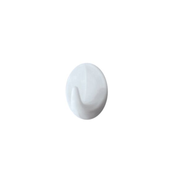Crochet x9 petit blanc oval 2x2.5cm