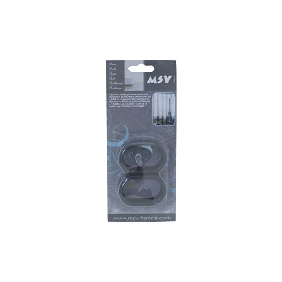 Anneaux pour rideaux de douche noirs - lot de 12 - MSV