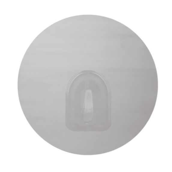 Crochet rond 8cm argenté
