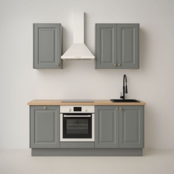 Façade Liath MDF revêtu PVC gris 1422x600 - RBSISTEMS