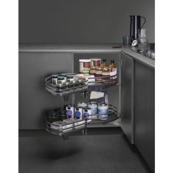 Kit Haricot 2 plateaux gauche angle bas 1000 noir - RBSISTEMS