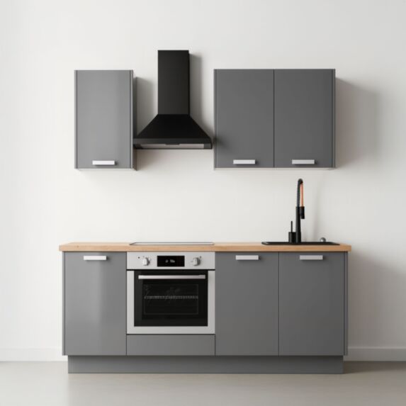 Fileur angle Torino stratifié anthracite brillant 713x100 2 parties - RBSISTEMS