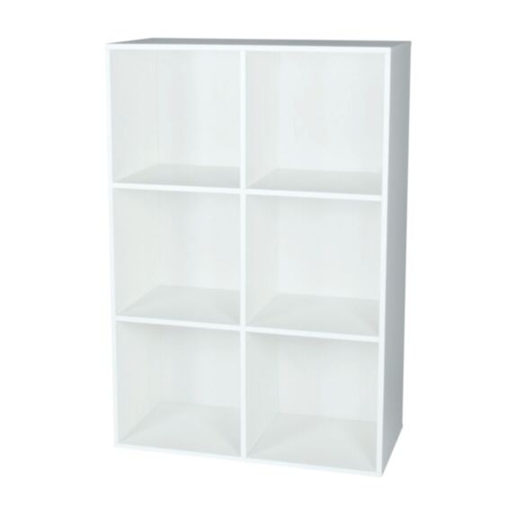 Étagère modulaire Cubbox 6 cases 12mm 98x65.5x30cm blanc - DECO SYSTEM