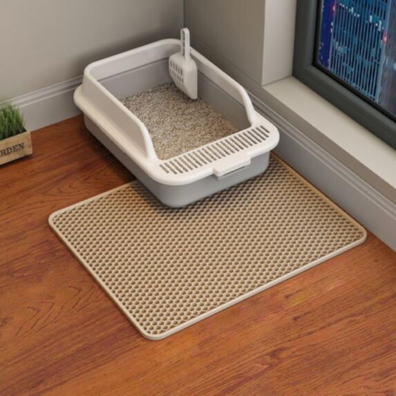 Tapis hygiénique pour sortie litière 41x32cm beige