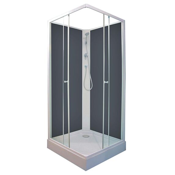 Cabine de douche non hydro minea 80x80 gris - ONDEE