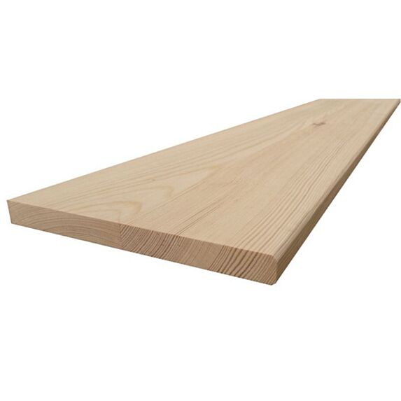 Tablette pin rustique bord arrondi 18mm 120x20cm