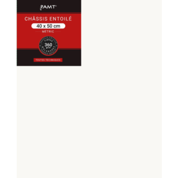 Châssis entoilé 40 x 50 cm 360gr/m² fibres mélangées - AMT