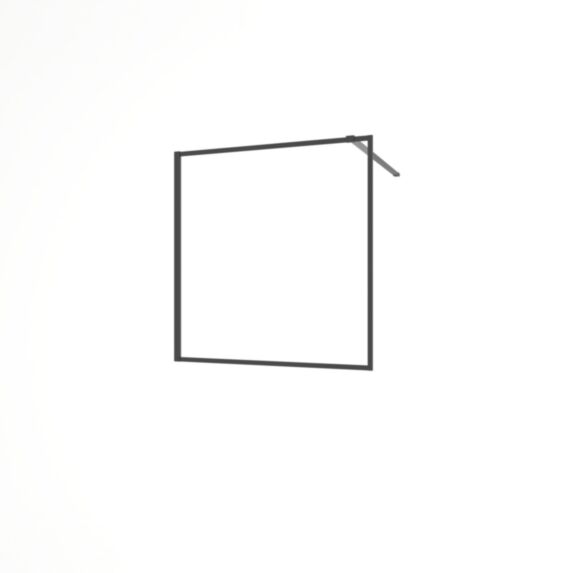 Pare muret 100x100cm 8mm transparent/noir mat