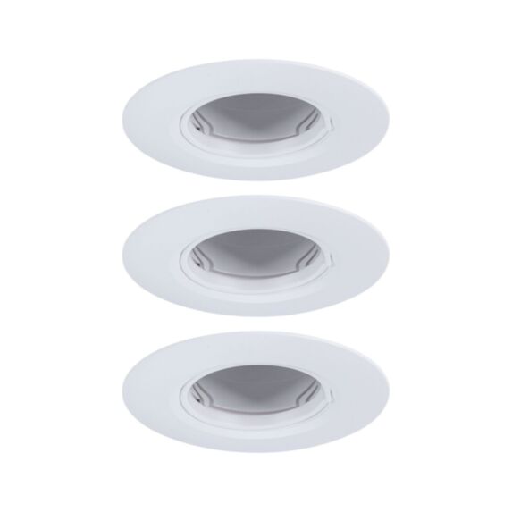 Encastré GU10 fixe Ø90mm x3 max.10W blanc - PAULMANN