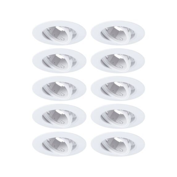 Encastré GU10 orientable Ø90mm x10 max.10W blanc - PAULMANN