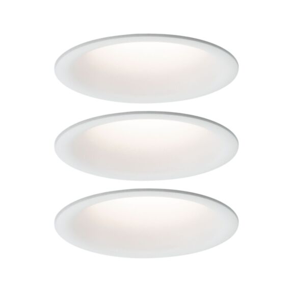 Encastré Cymbal fixe D.77mm module LED Coin x3 6,7W 440lm 2700K grad. blc IP44 - PAULMANN