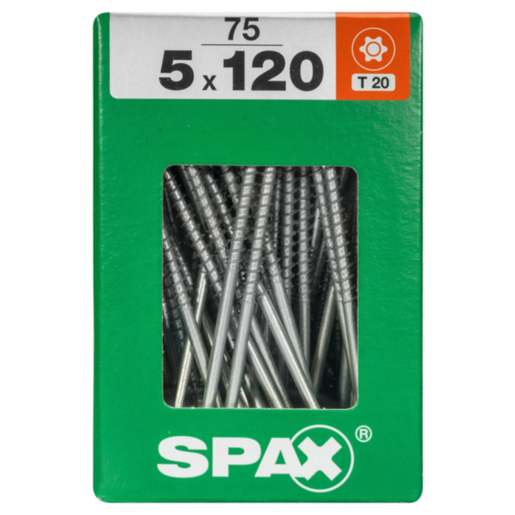 75 vis 5x120 tête fraisée empreinte t-star+ T20 gris SPAX