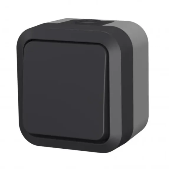 Interrupteur étanche IP55 noir compact  - EVERFLOURISH