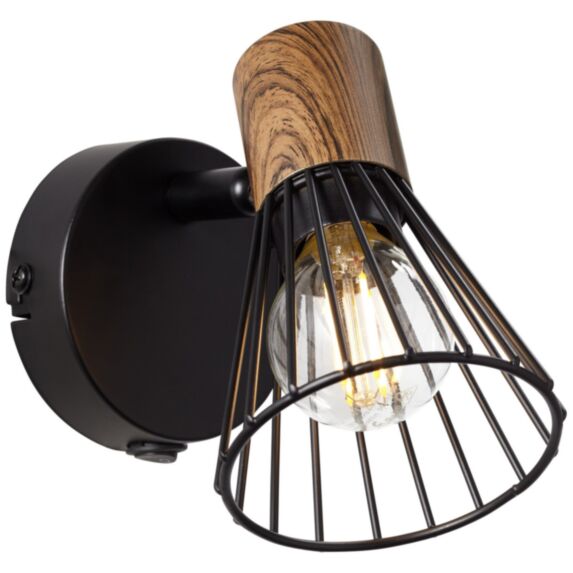 Patère manama bois foncé/noir mat