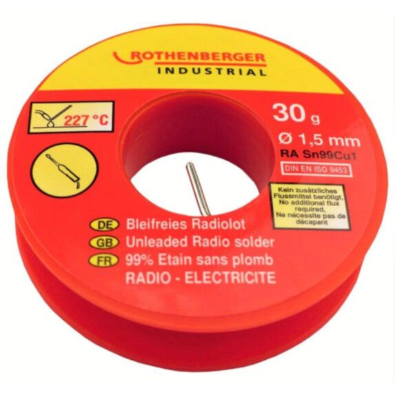 Étain radio 1,5 mm ame décapante 30 g - ROTHENBERGER