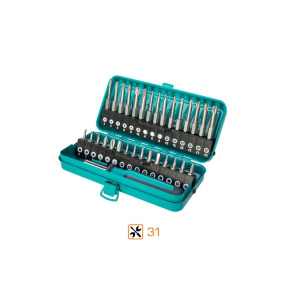 Coffret vissage de 30 embouts et un tournevis manuel